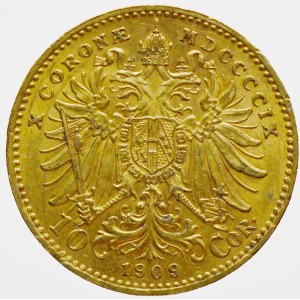 František Josef I. 10 koruna 1909