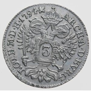 Francis II. 3 krejcar 1794 B