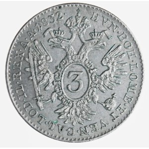 Francis II. 3 krejcar 1832 A