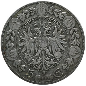 François-Joseph Ier. 5 couronnes 1900