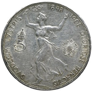 Franz Josef I. 5 crown 1908 Jubilee