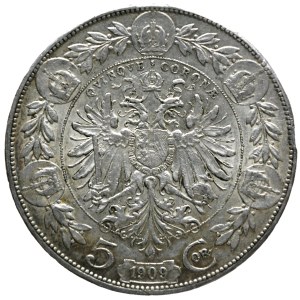 Franz Josef I. 5 crowns 1909