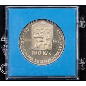 100 CZK 1990, Velká Pardubická, Prova, vecchio emblema