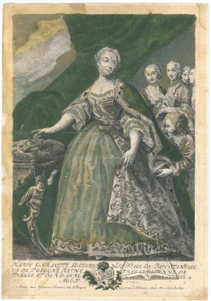 MARIA Leszczyńska (1715 - 1768), żona Ludwika XV, królowa Francji.
