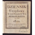 Official Gazette of the Krakow Province for the year 1820.