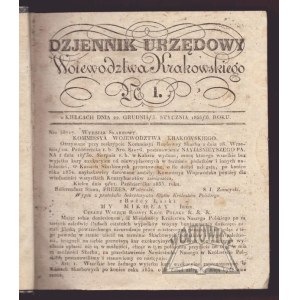 Official Gazette of the Kraków Province for the year 1835/36
