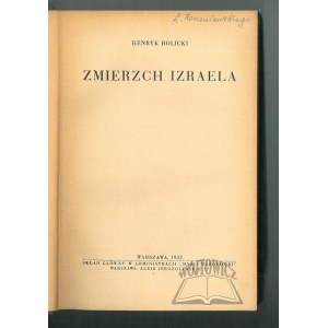 GLUZIŃSKI Tadeusz (Rolicki Henryk), Soumrak Izraele.