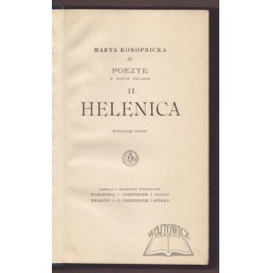 KONOPNICKA Marya, Helenica. Poezye in a new arrangement. II.