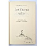 MICKIEWICZ Adam, Pan Tadeusz or the last foray in Lithuania.