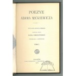 MICKIEWICZ Adam, Poezye.