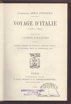 POTOCKA Anna, Voyage dItalie (1826-1827).