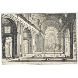 PIRANESI Giovanni Battista (1720 - 1778), Veduta interna della Basilica di S. Pietro in Vaticano.