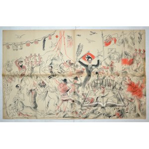 CZERMAŃSKI Zdzisław, Satirical Battle of Grunwald according to a painting by Jan Matejko drawn by Zdzisław Czermanski, 1934