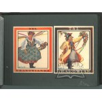ALBUM of postcards with regional costumes.