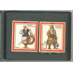 ALBUM of postcards with regional costumes.
