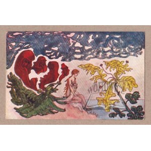 (ART Deco). Eljasz-Radzikowski St. Flower by the water.