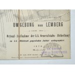 (LWÓW - okolice). "Umgebung von Lemberg nach der Orginal-Aufnahme der k.k. Generalstabs-Abtheilung im k.k. Militaerisch geografischen Institut autographirt.