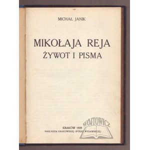 Michał Janik, The Life and Writings of Mikołaj Rej.