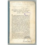 (KILIŃSKI Jan), (Der für mich unglückliche und traurige Fall, 1794 von den Preußen gefangen genommen zu werden. 1794.)