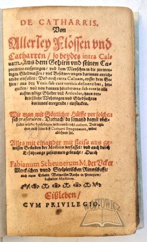 SCHEUNER Fabian, De catharris. (Medycyna)
