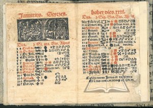 WISLICZA, Michał z (ok. 1499-1575), (Kraków 1536). Ephemeridiarium Anni Christi 1536 per Magistrum Michaelem a Wislicza, in celebri studio Cracovien[si] diligenter ordinatu[m].