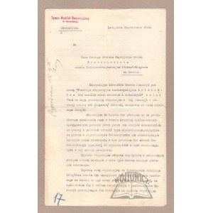 BELINA - Władysław Prażmowski (1888–1938). Notice of scholarship award (typescript).