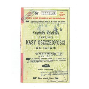Insert booklet of the Galician Savings Bank in Lviv.