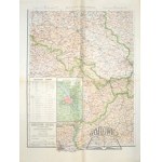 (POLAND). A map of Poland in six sections. The Kingdom of Poland and the adjacent provinces of Austria, Germany, and Russia in six sections.