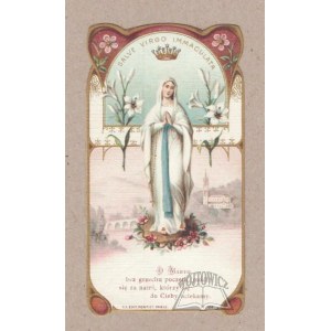 (IMAGE of the Blessed Virgin). Hail, Immaculate Virgin.