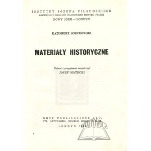 SOSNKOWSKI Kazimierz, Historické materiály.
