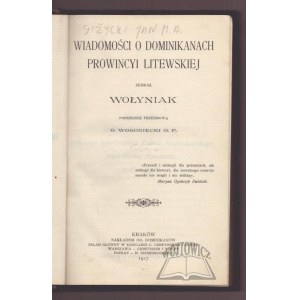 (GIŻYCKI Jan Marek), Správy o dominikánoch litovskej provincie.