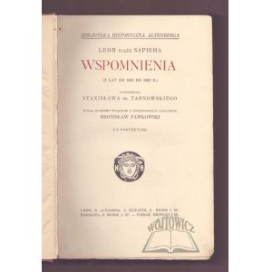 Prince Leon SAPIEHA, Memoirs.