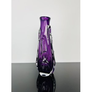 Amethyst Purple Art Glass Vase, Chribska Glassworks, Czechoslovak 1960s