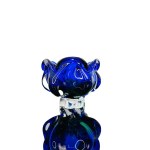 Josef Hospodka (1923-1989), Vintage Glass Ashtray Sommerso Cobalt, Chribska Glassworks, Czechoslovak 1970s