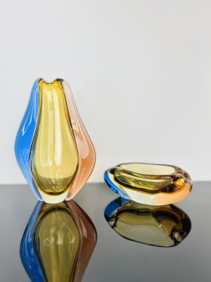 Hana Machovská (*1937), Vintage Set of Vase & Jardiniere 