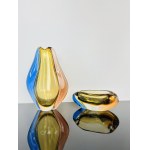 Hana Machovská (*1937), Vintage Set of Vase & Jardiniere Romana Collection Glass, Mstišov-MOSER, 1970s