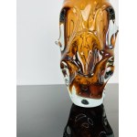 Jan Beránek (*1933), Amber Glass Vase, Škrdlovice Glassworks, Pattern num. 5988, 1959