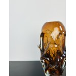 Jan Beránek (*1933), Amber Glass Vase, Škrdlovice Glassworks, Pattern num. 5988, 1959