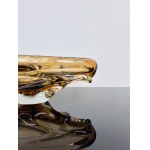 Jan Beránek (*1933), Amber Glass Bowl by Beranek, Škrdlovice Glassworks, 1959