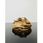 Jan Beránek (*1933), Amber Glass Ashtray by Škrdlovice Glassworks, Pattern no. 5953, 1959