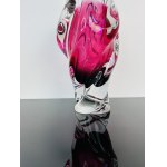 Josef Hospodka (1923-1989), Massive Propeller Vase Sommerso PINK by Chribska Glassworks, Czechoslovak 1970s