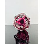 Josef Hospodka (1923-1989), Massive Propeller Vase Sommerso PINK by Chribska Glassworks, Czechoslovak 1970s