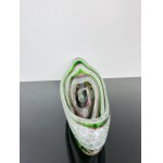 Rudolf Beránek (1930), Art Glass Bowl with Color Spiral by R.Beránek, Škrdlovice Glassworks, 42cm, 1964