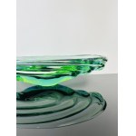 Jaroslav Beránek (1927-2006), Sommerso Uranium Glass Bowl “Andromeda” Collection, Škrdlovice Glassworks, 43CM, 1955s