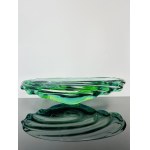 Jaroslav Beránek (1927-2006), Sommerso Uranium Glass Bowl “Andromeda” Collection, Škrdlovice Glassworks, 43CM, 1955s