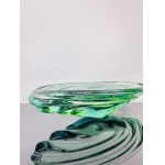 Jaroslav Beránek (1927-2006), Sommerso Uranium Glass Bowl “Andromeda” Collection, Škrdlovice Glassworks, 43CM, 1955s