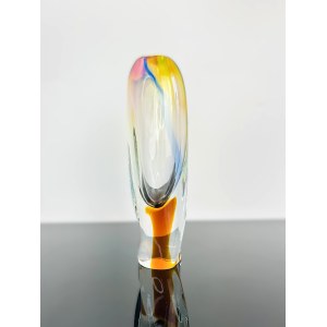 Josef Rozinek (1911 - 1992), Spectrum Art Glass Vase by Nový Bor Glassworks, 20th Century
