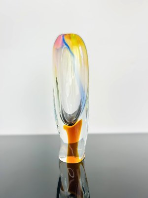Josef Rozinek (1911 - 1992), Spectrum Art Glass Vase by Nový Bor Glassworks, 20th Century