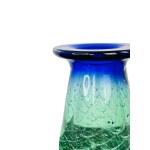 Ladislav Paleček (1933), Rare Czechoslovak Art Glass Vase, Škrdlovice Glassworks, Green Core with Blue Overlay