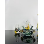 Karel Zemek (1909 - 1965), Set of Art Glass Collection “RHAPSODY”, Glassworks Škrdlovice - Vases, Ashtray, and Basket